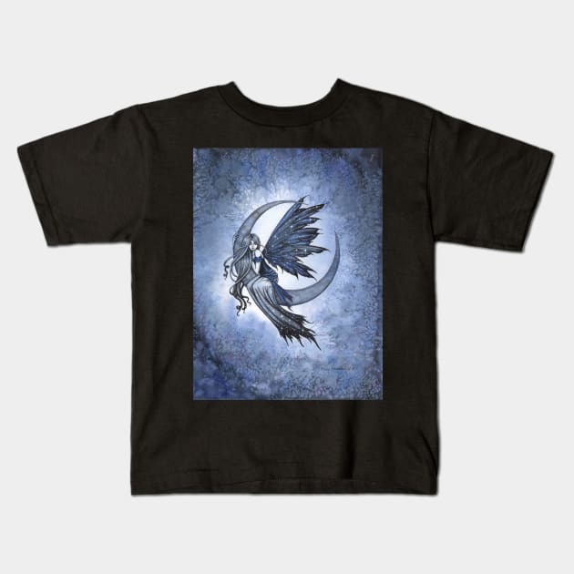 Steel Moon Fairy Fantasy Art by Molly Harrison Kids T-Shirt by robmolily
